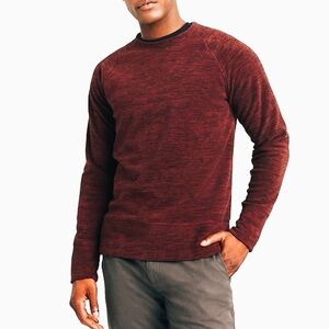 Banana Republic Mens Arctic Fleece Sweatshirt Size Medium Red Cozy Soft Warm